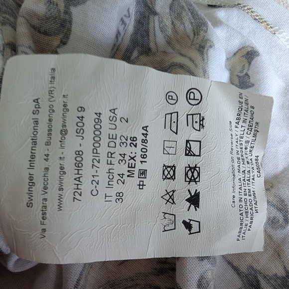 Versace Jeans Couture White and Gold Graphic Tee - Picture 2 of 5